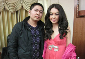 广州糖果派对与明星合影